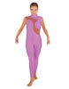Solid Lycra Shadows Sleeveless TNeck Unitard