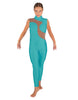 Solid Lycra Shadows Sleeveless TNeck Unitard