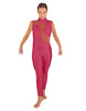 Solid Lycra Shadows Sleeveless TNeck Unitard