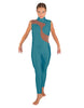 Solid Lycra Shadows Sleeveless TNeck Unitard
