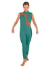 Solid Lycra Shadows Sleeveless TNeck Unitard