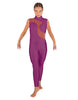 Solid Lycra Shadows Sleeveless TNeck Unitard