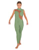 Solid Lycra Shadows Sleeveless TNeck Unitard