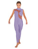 Solid Lycra Shadows Sleeveless TNeck Unitard
