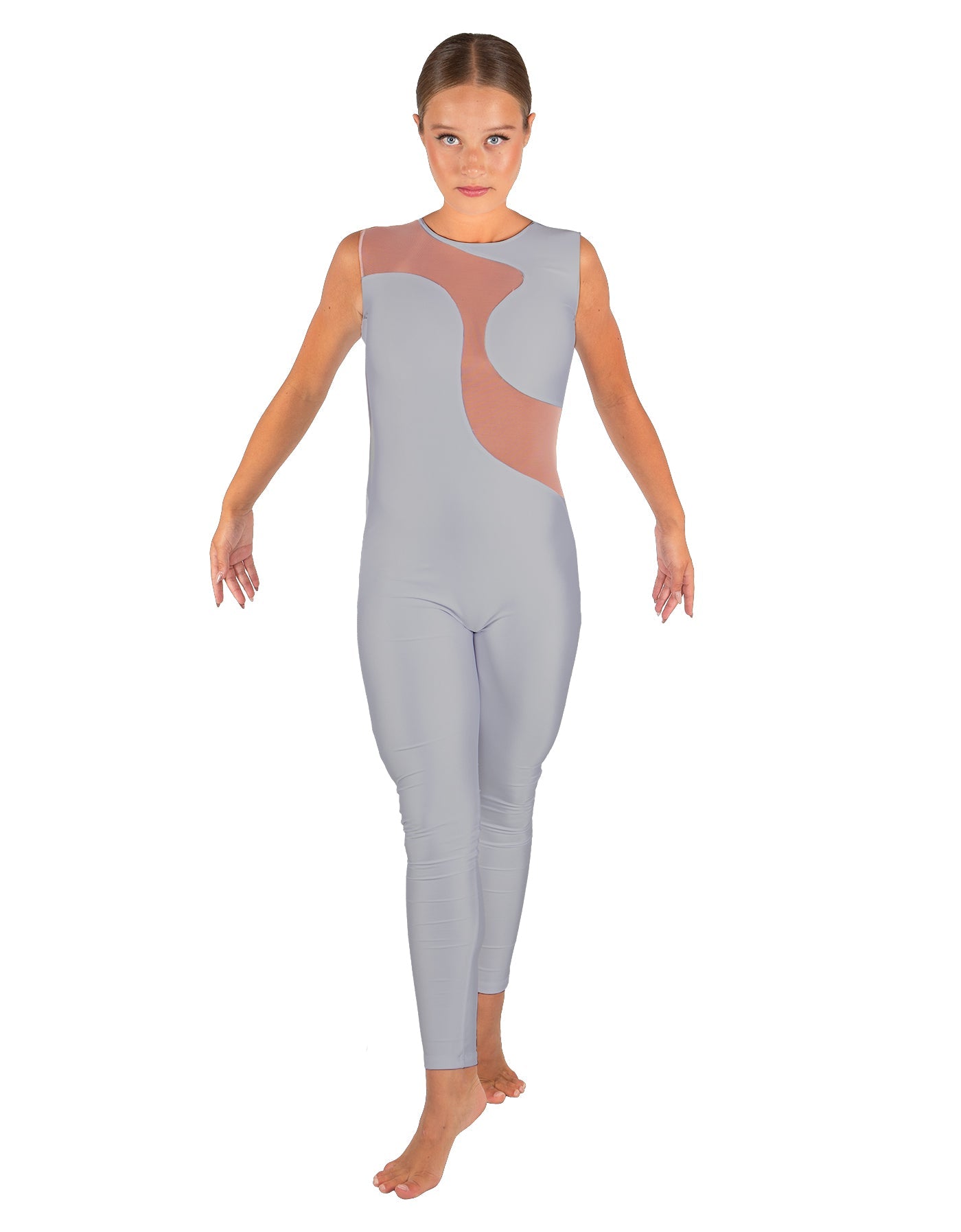 Solid Lycra Shadows Sleeveless Unitard