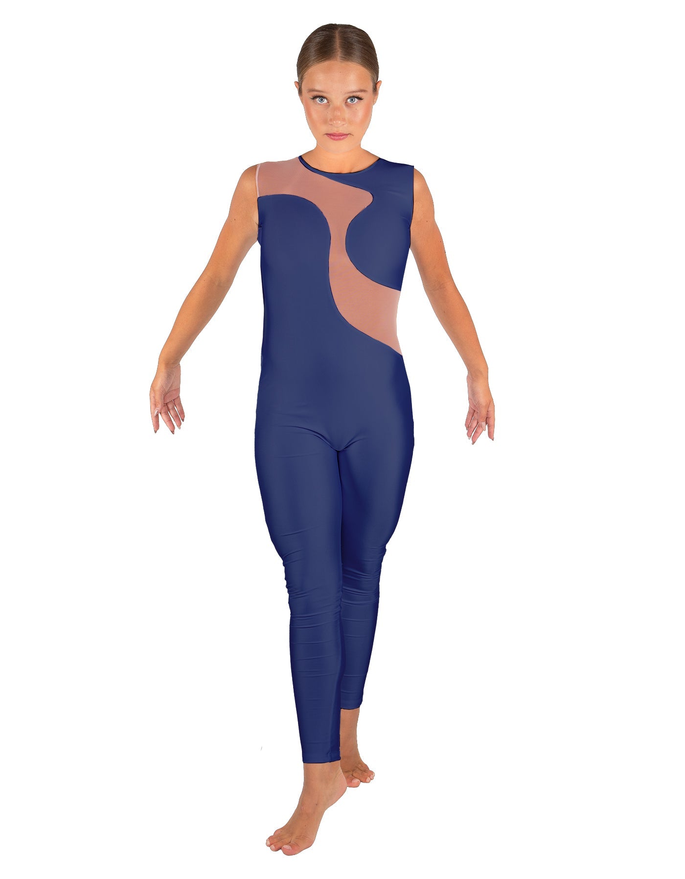 Solid Lycra Shadows Sleeveless Unitard