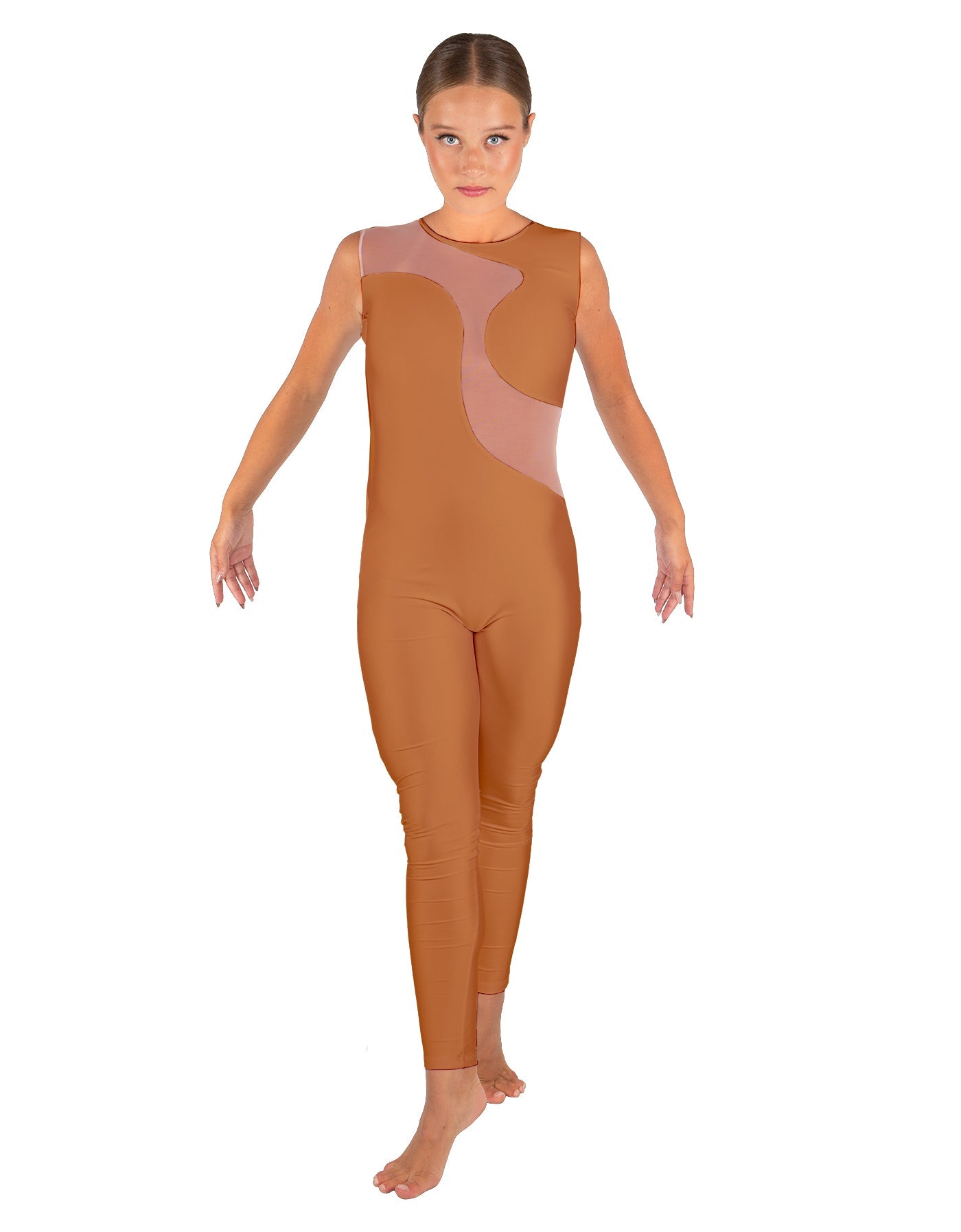 Solid Lycra Shadows Sleeveless Unitard
