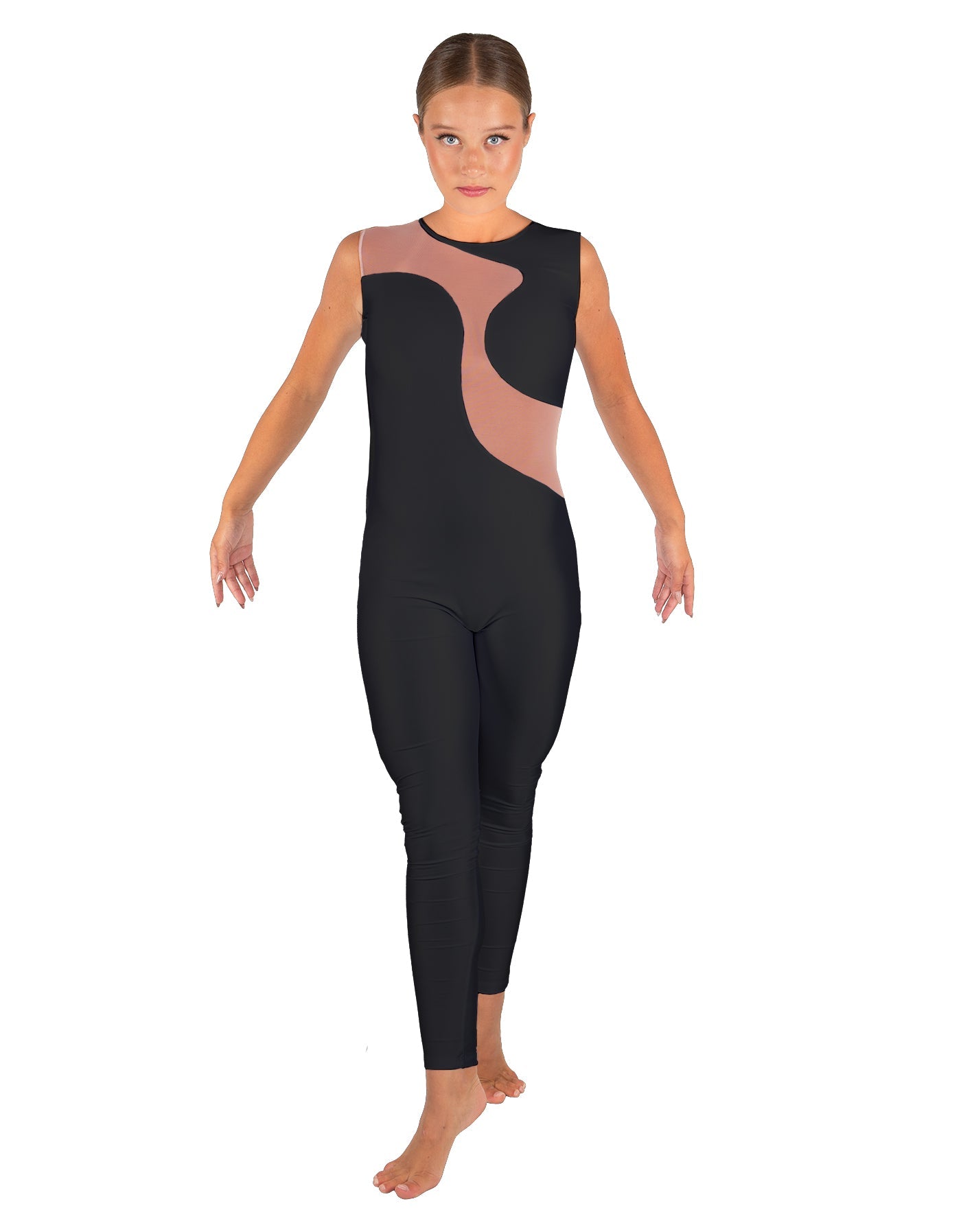 Solid Lycra Shadows Sleeveless Unitard