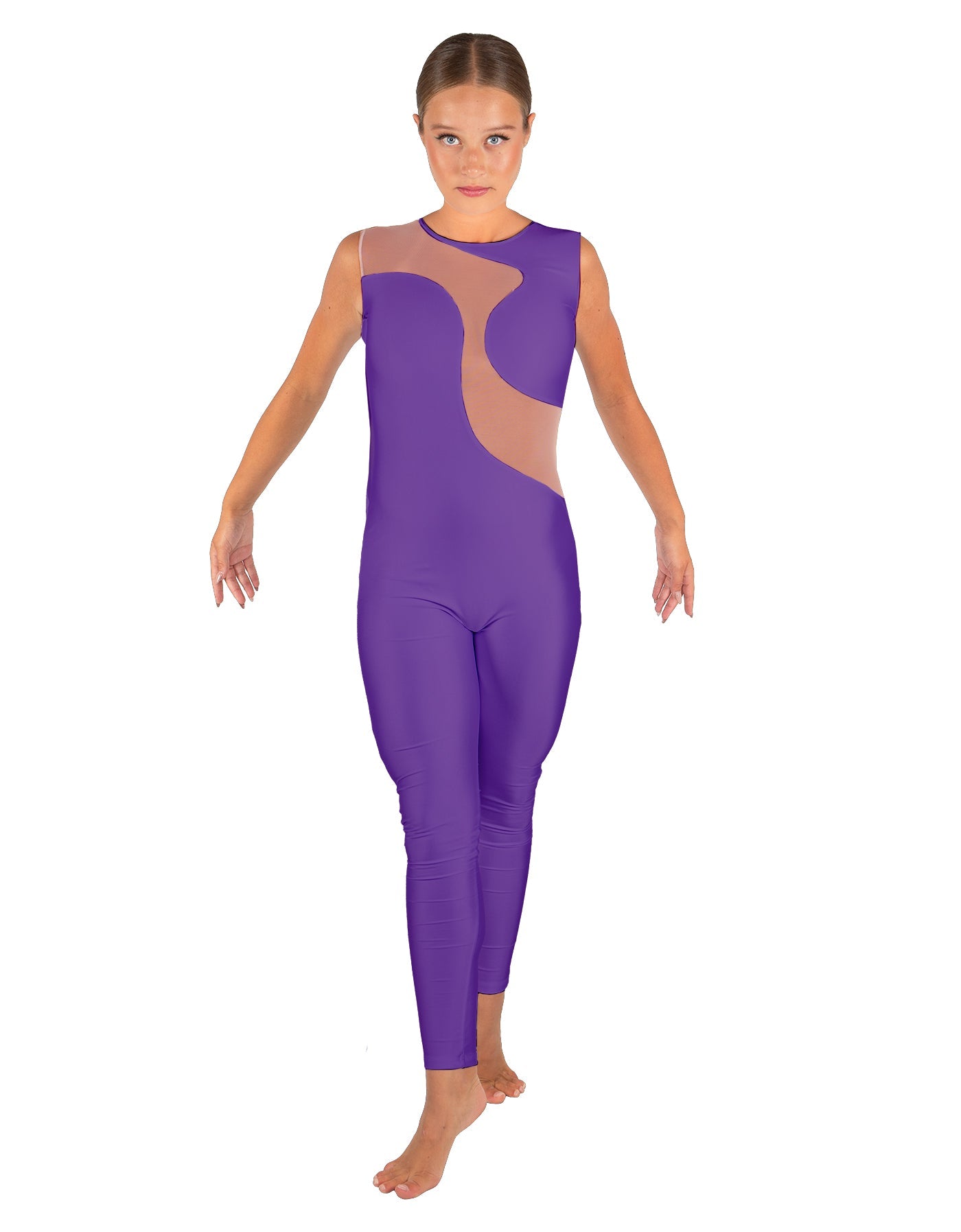 Solid Lycra Shadows Sleeveless Unitard