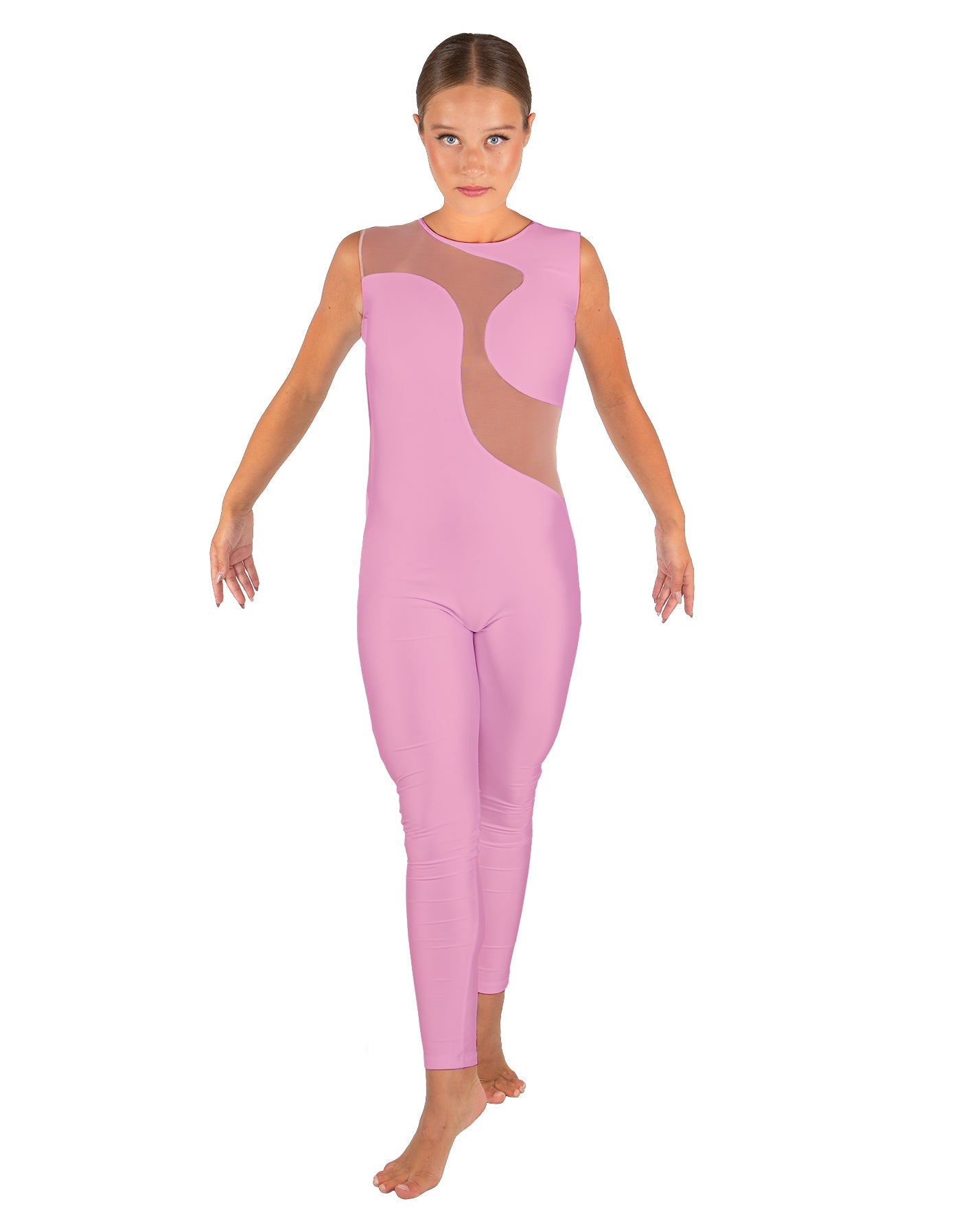 Solid Lycra Shadows Sleeveless Unitard