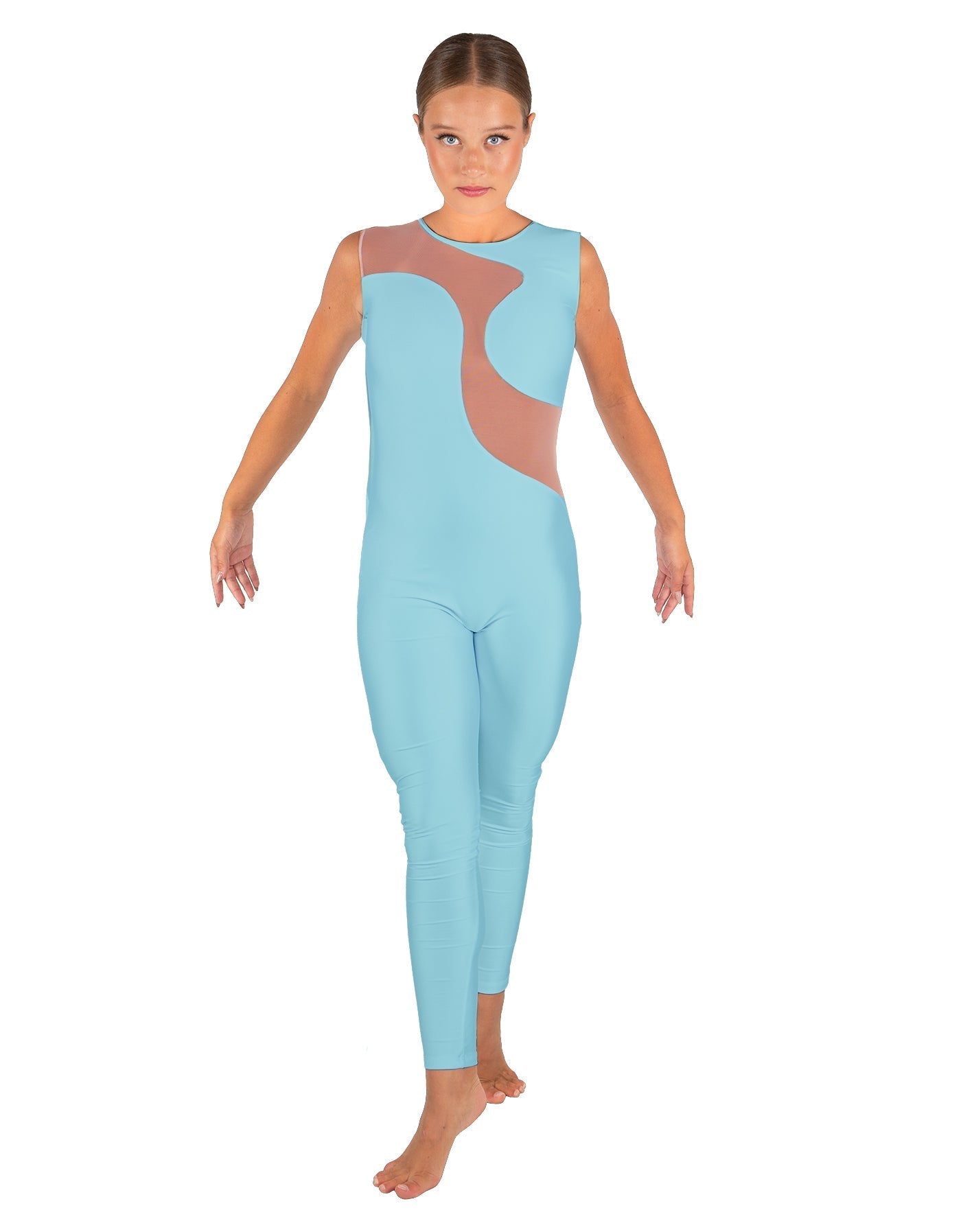 Solid Lycra Shadows Sleeveless Unitard