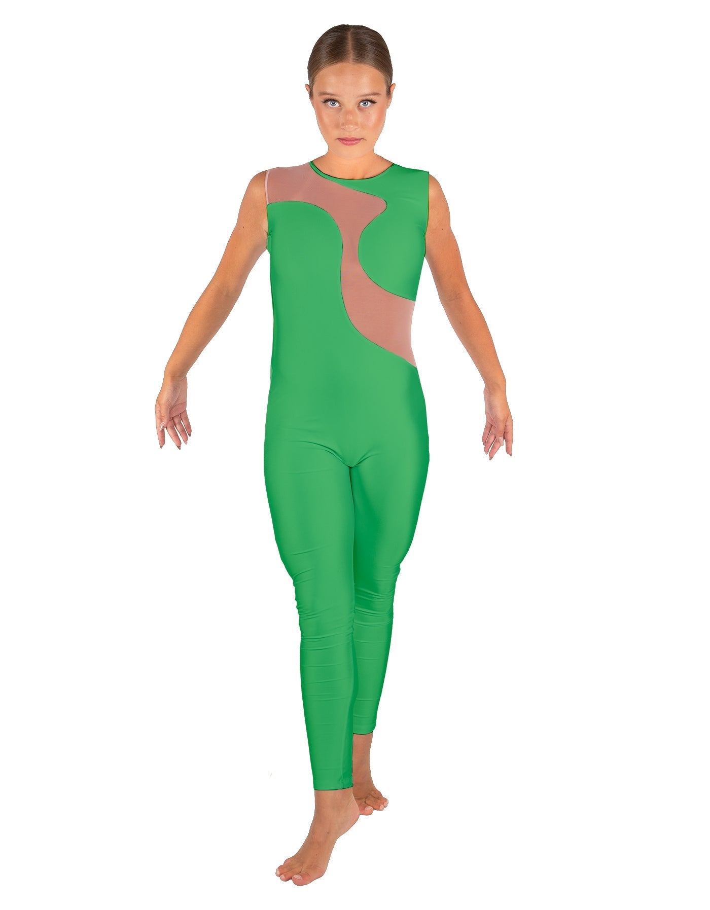 Solid Lycra Shadows Sleeveless Unitard