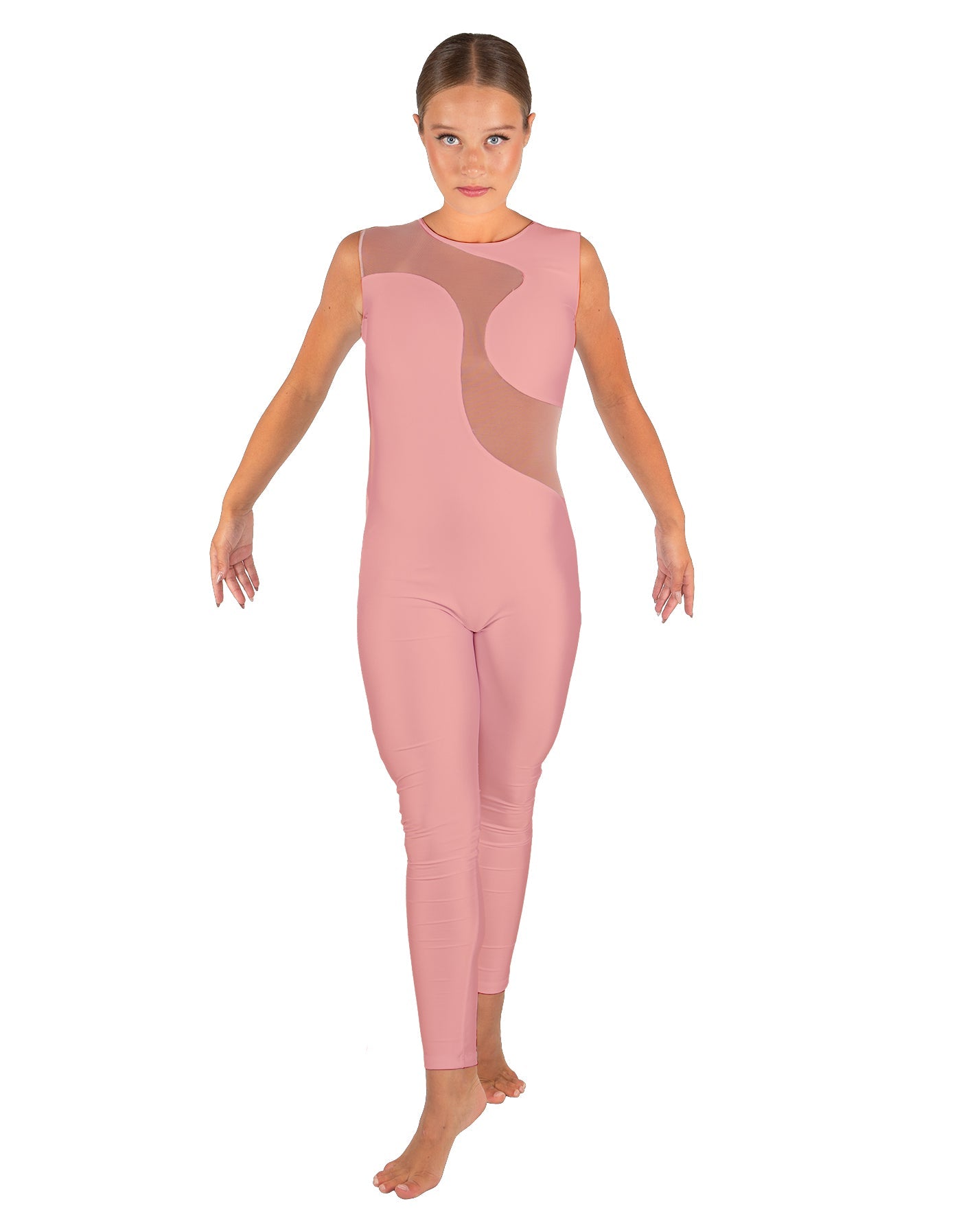 Solid Lycra Shadows Sleeveless Unitard