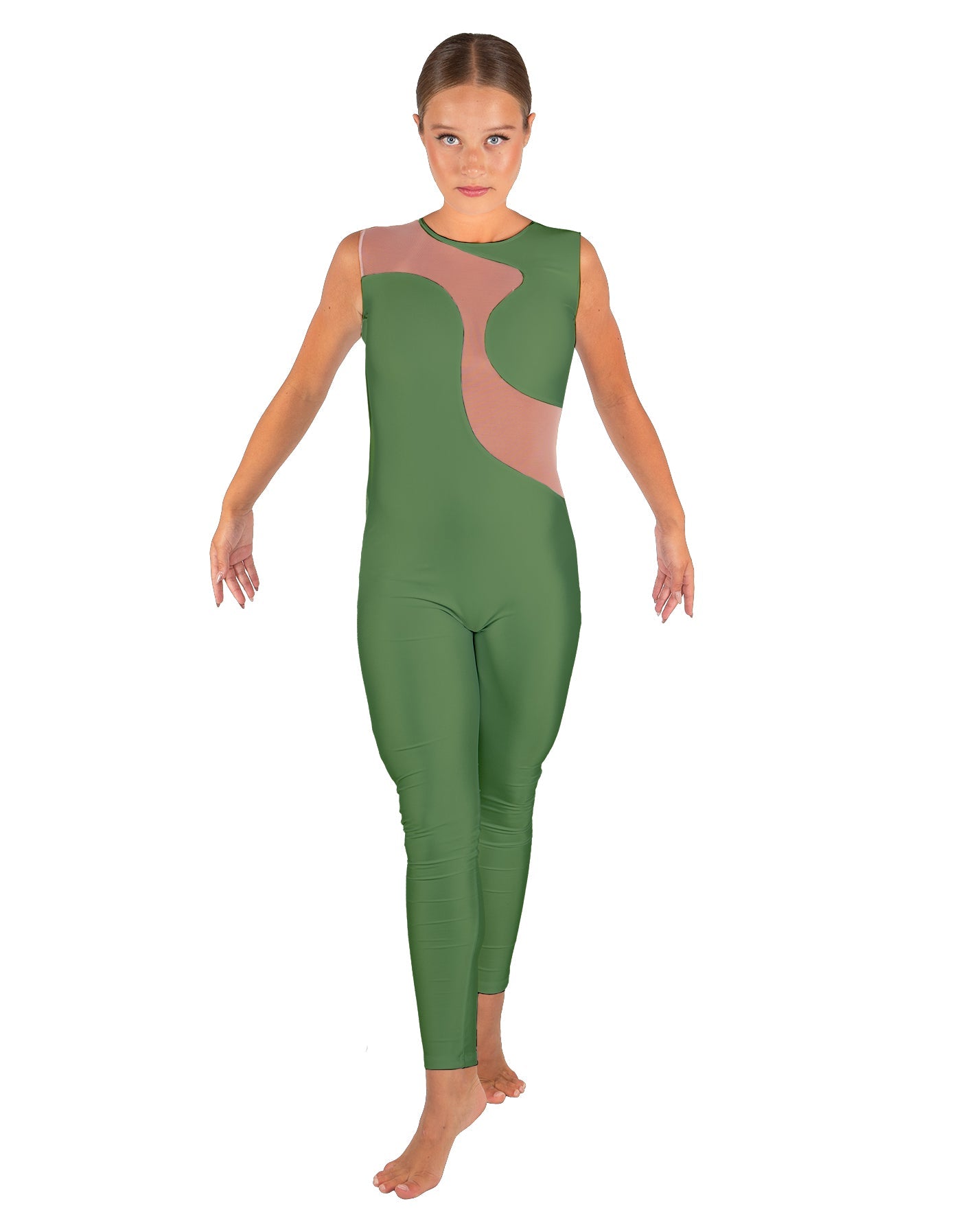 Solid Lycra Shadows Sleeveless Unitard