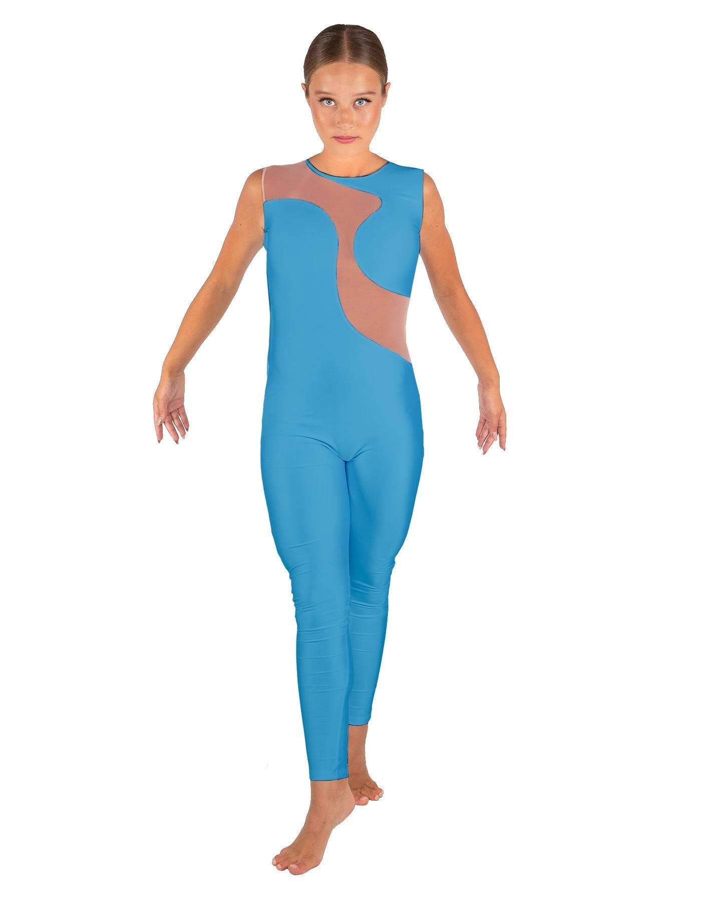 Solid Lycra Shadows Sleeveless Unitard