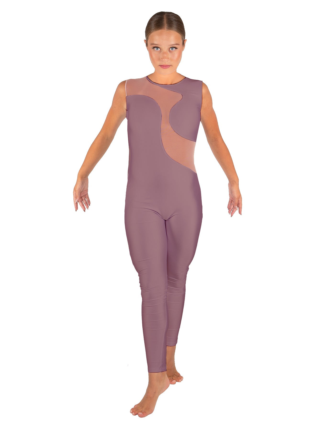 Solid Lycra Shadows Sleeveless Unitard