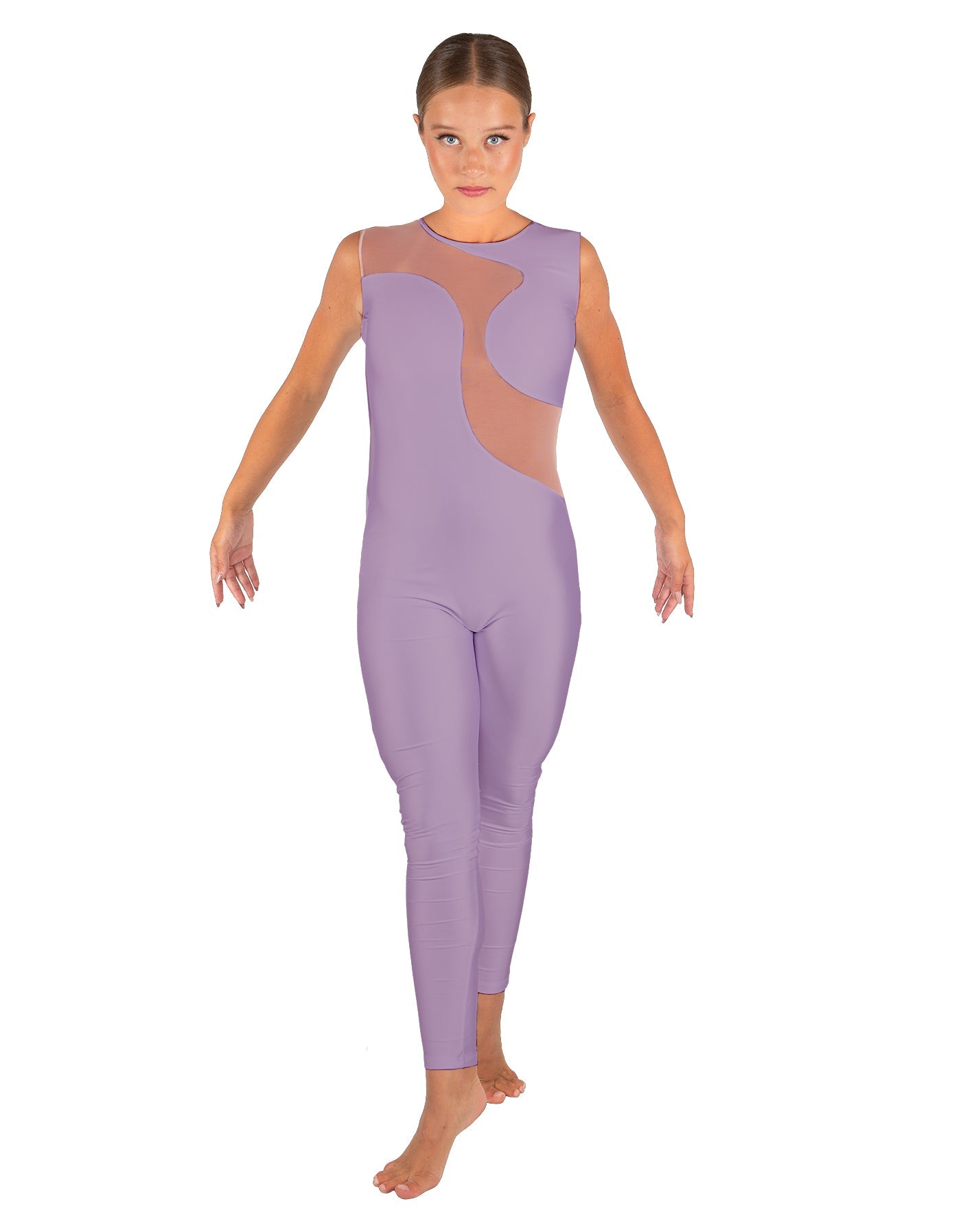 Solid Lycra Shadows Sleeveless Unitard