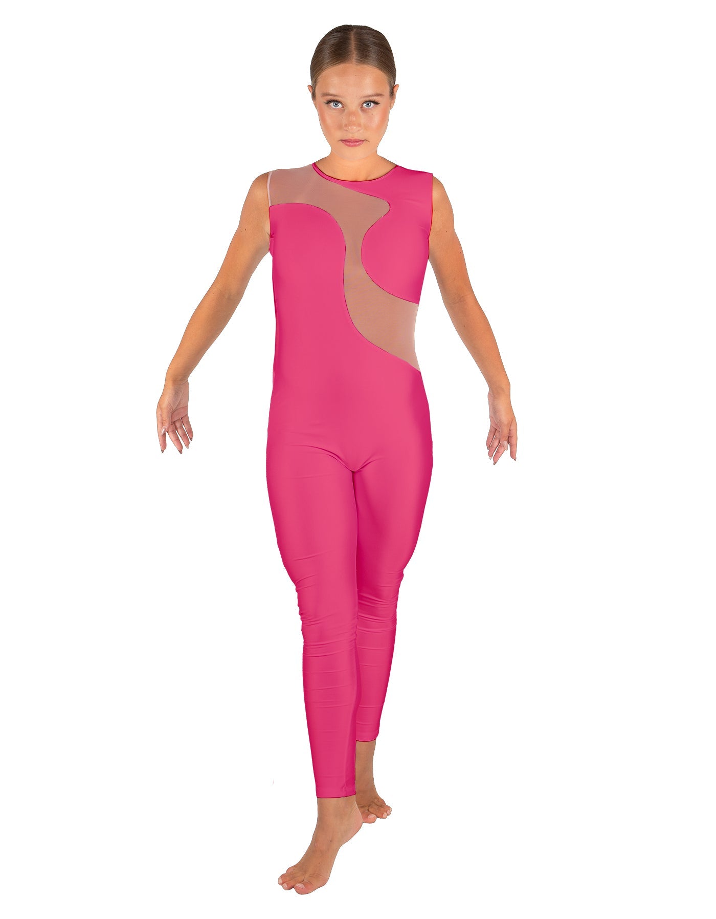 Solid Lycra Shadows Sleeveless Unitard