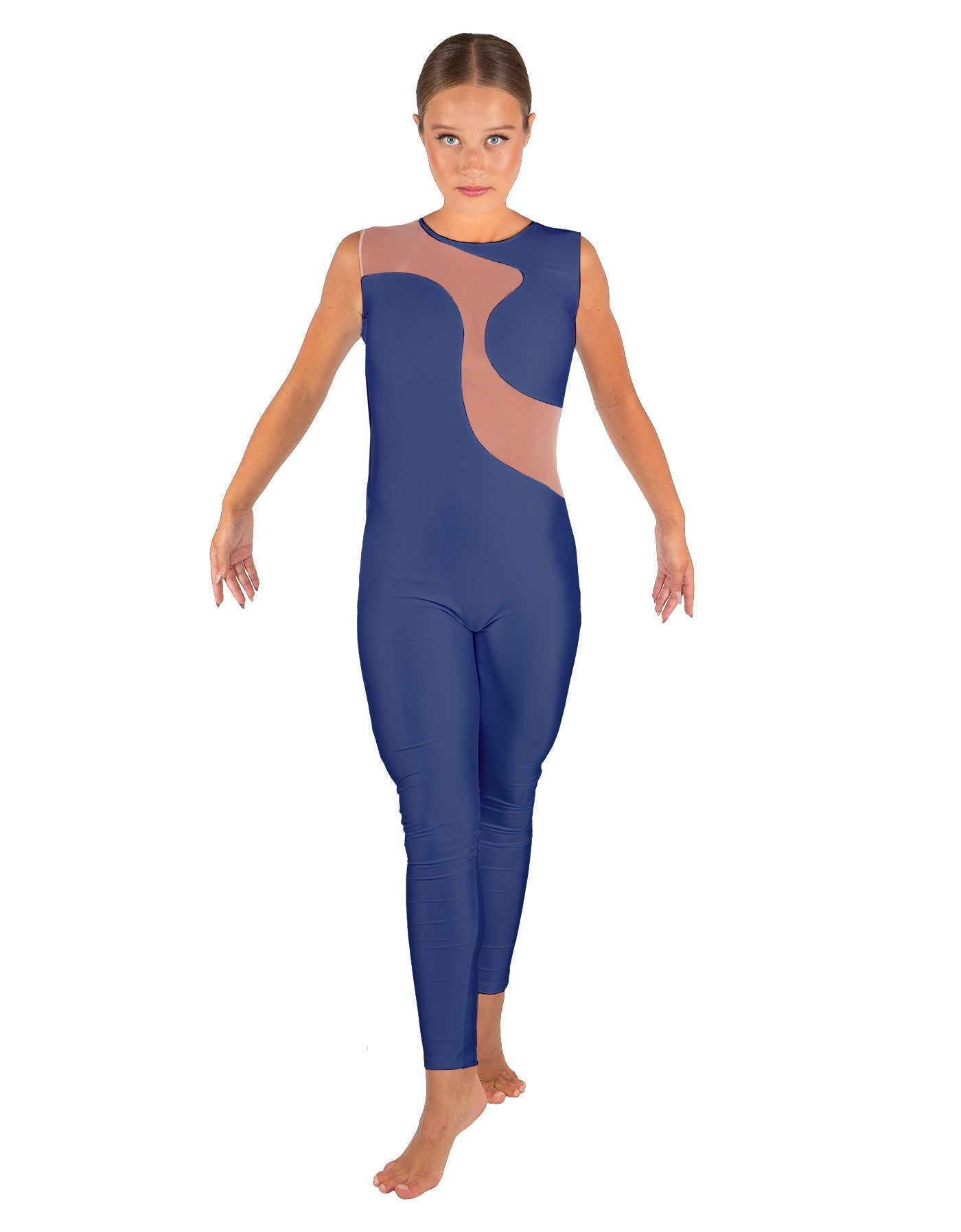 Solid Lycra Shadows Sleeveless Unitard