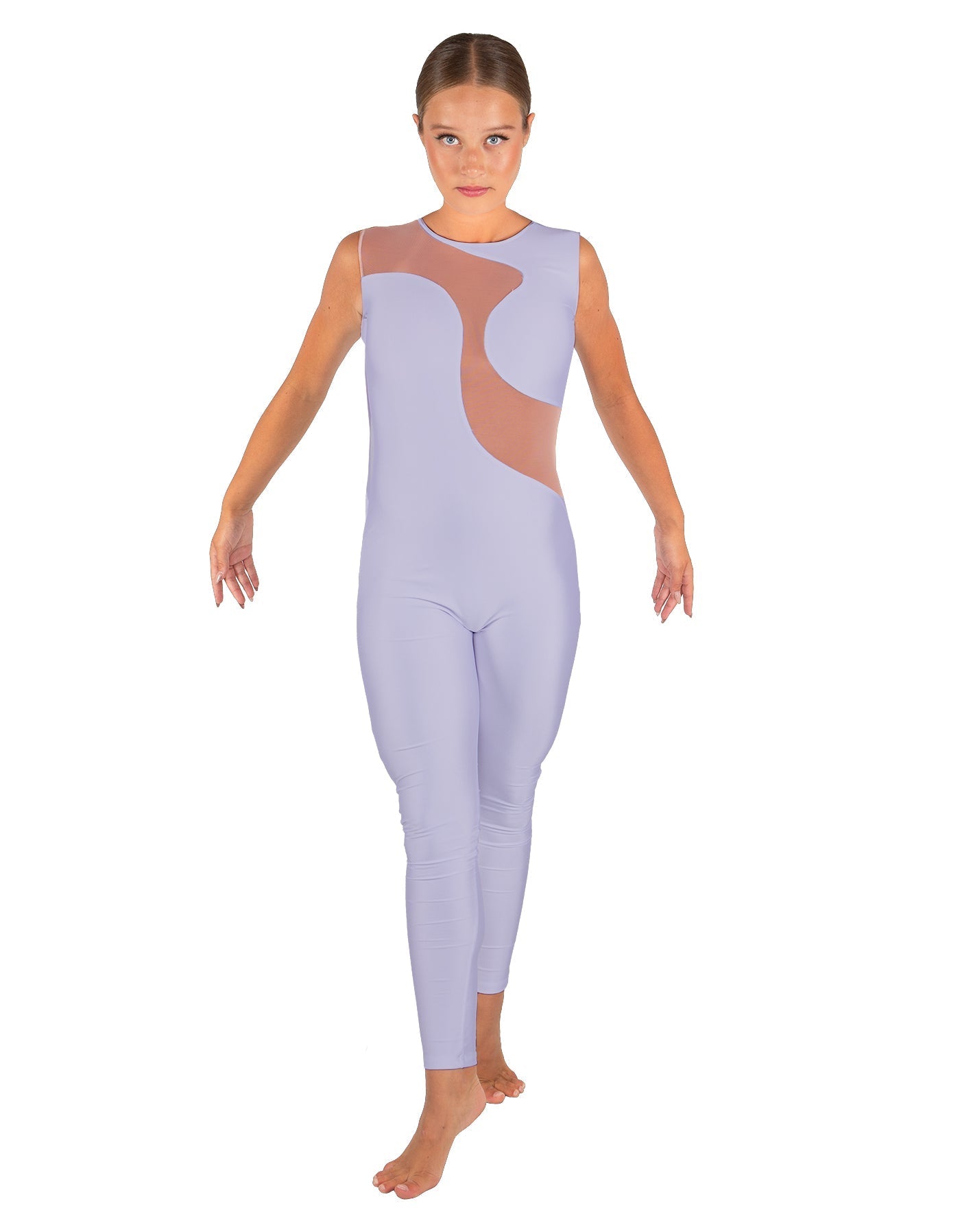 Solid Lycra Shadows Sleeveless Unitard