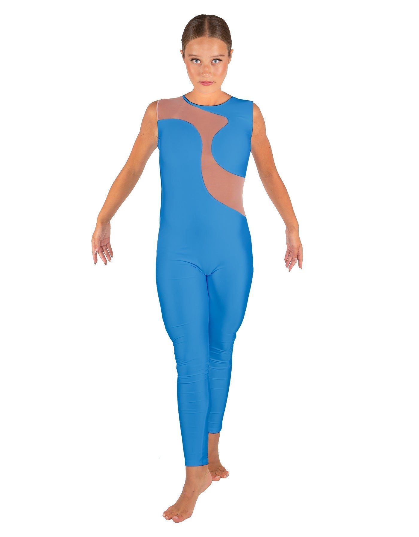 Solid Lycra Shadows Sleeveless Unitard