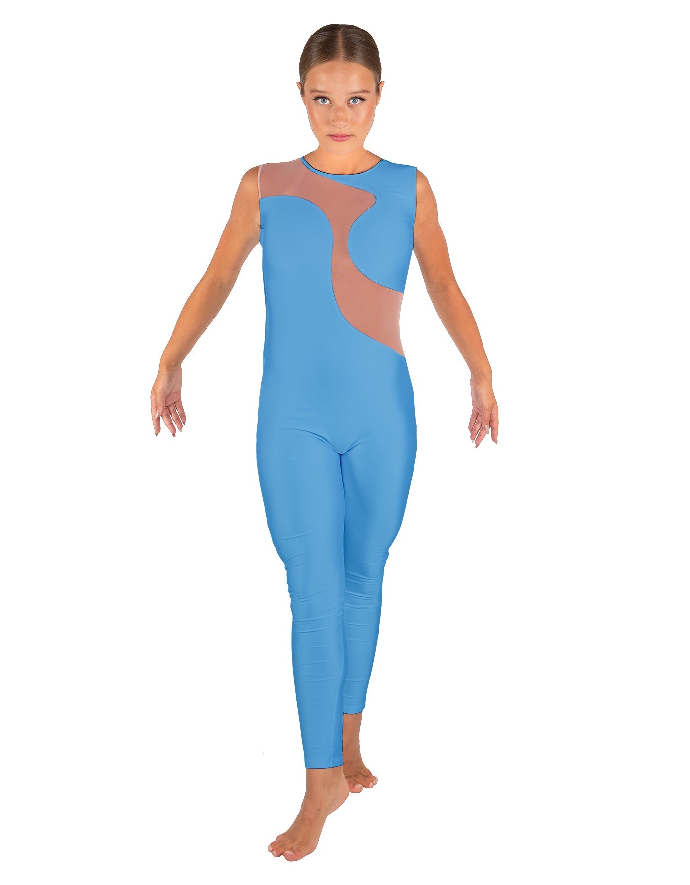 Solid Lycra Shadows Sleeveless Unitard