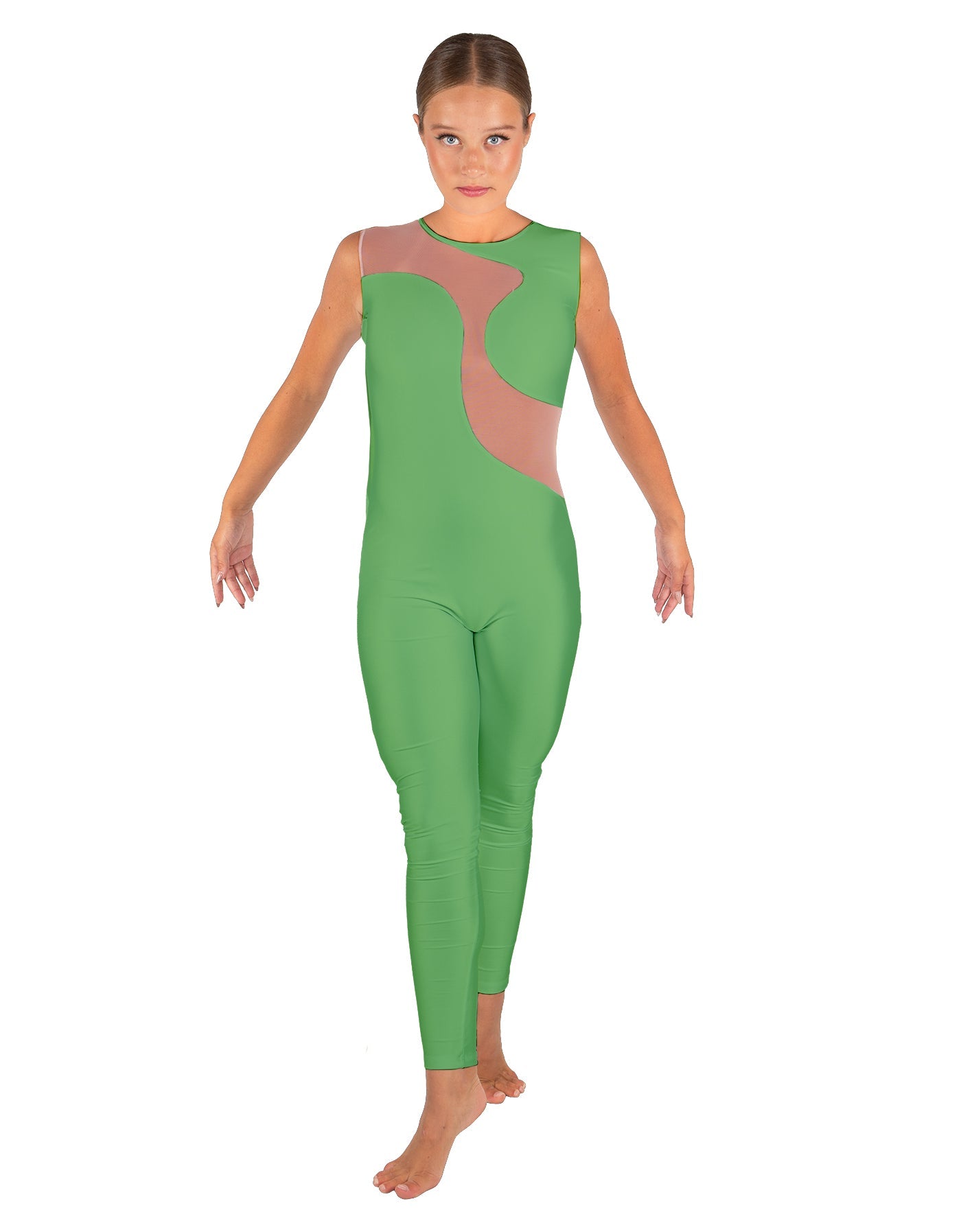 Solid Lycra Shadows Sleeveless Unitard