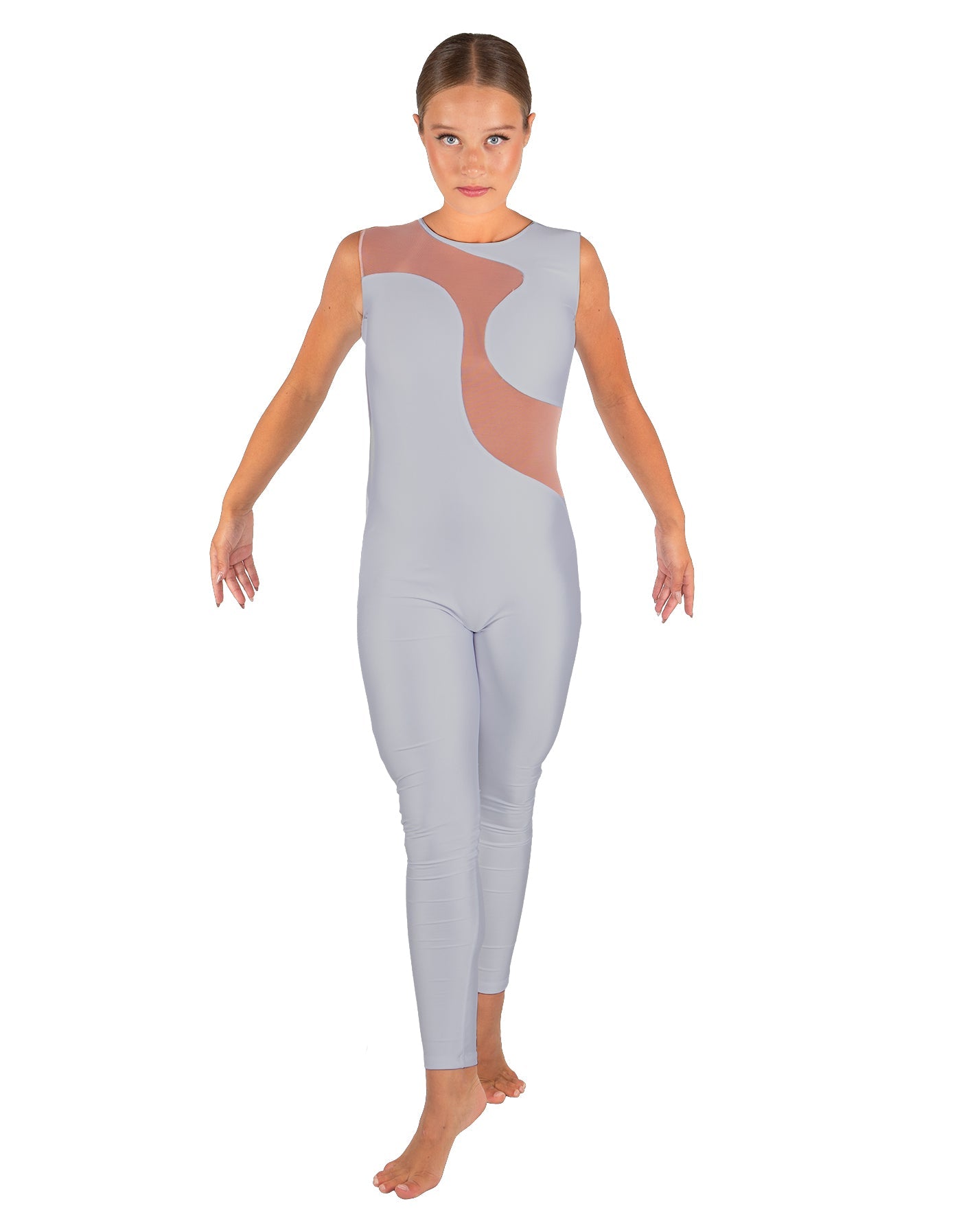 Solid Lycra Shadows Sleeveless Unitard
