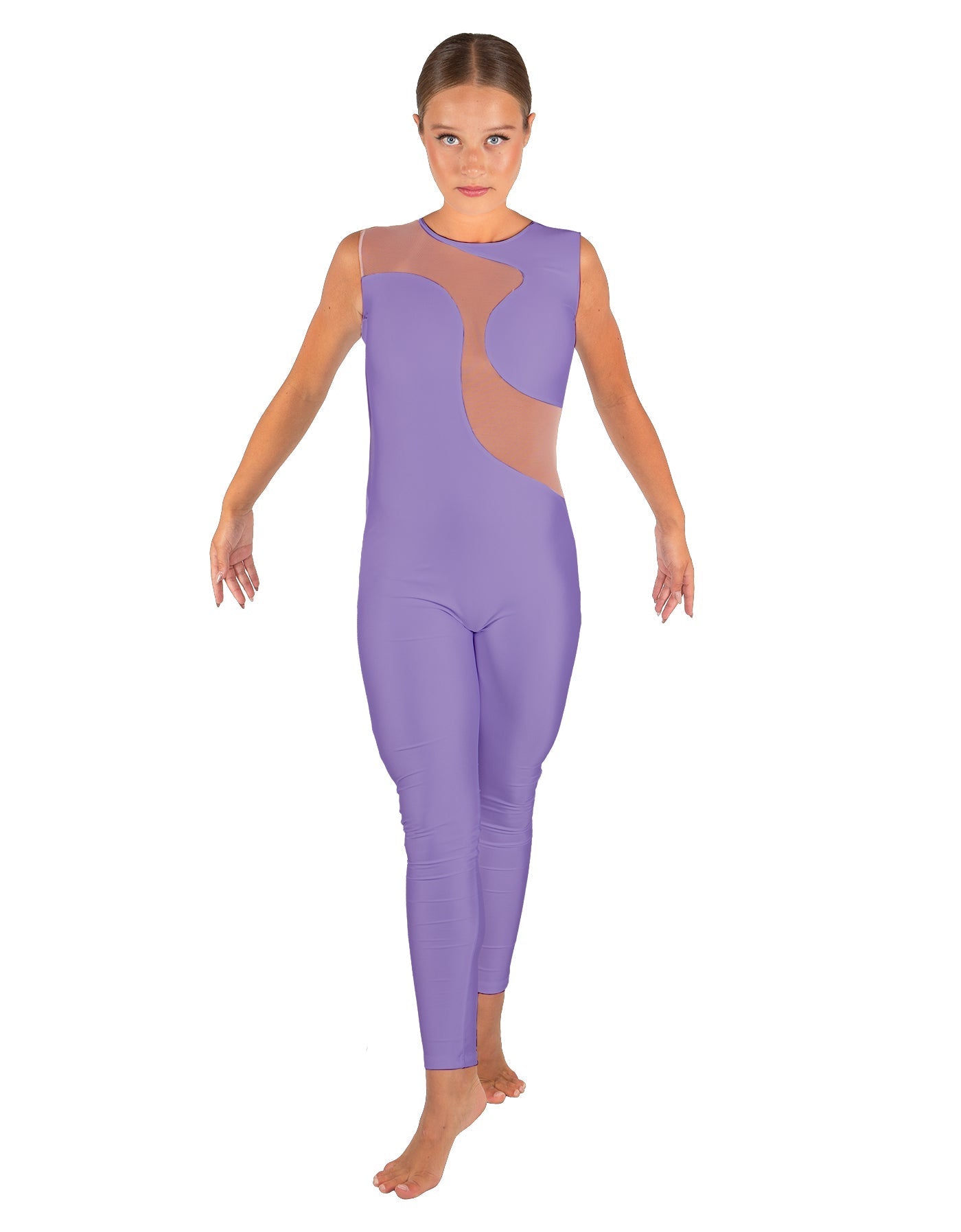 Solid Lycra Shadows Sleeveless Unitard
