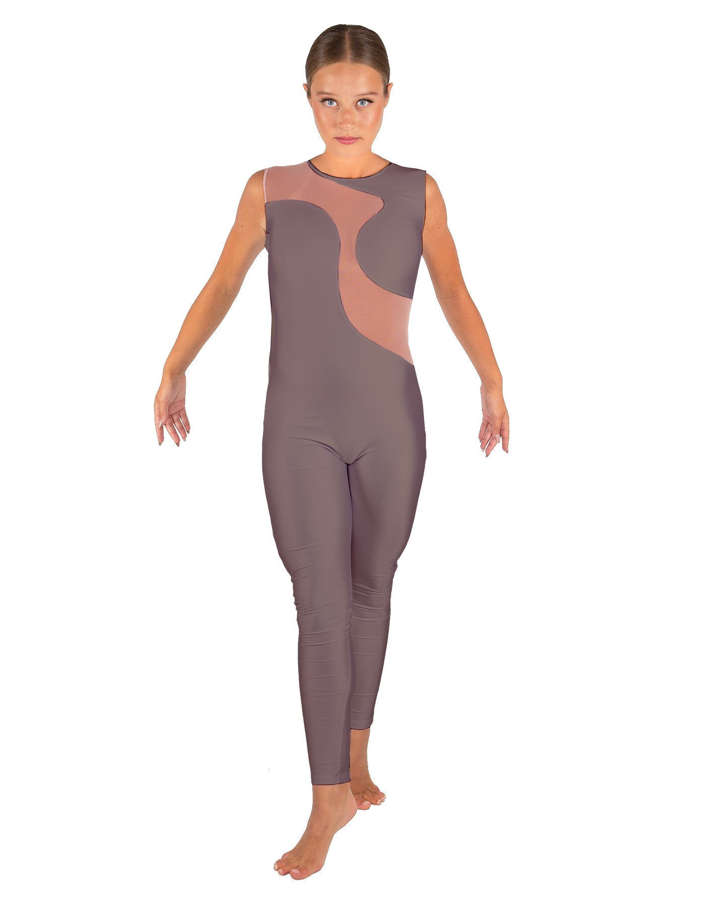 Solid Lycra Shadows Sleeveless Unitard