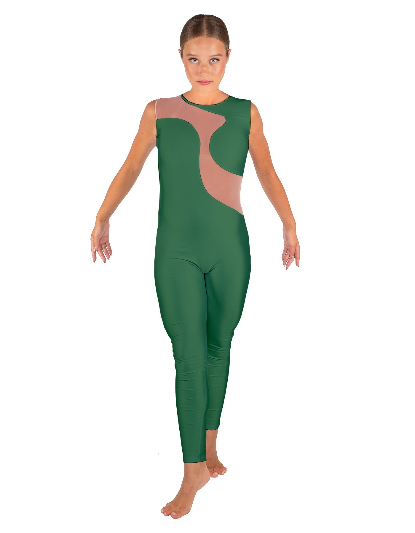 Solid Lycra Shadows Sleeveless Unitard