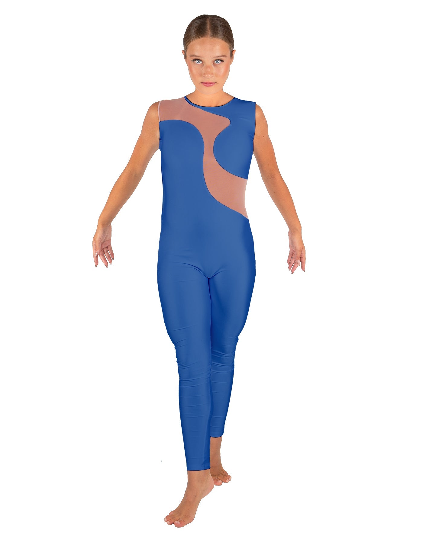 Solid Lycra Shadows Sleeveless Unitard