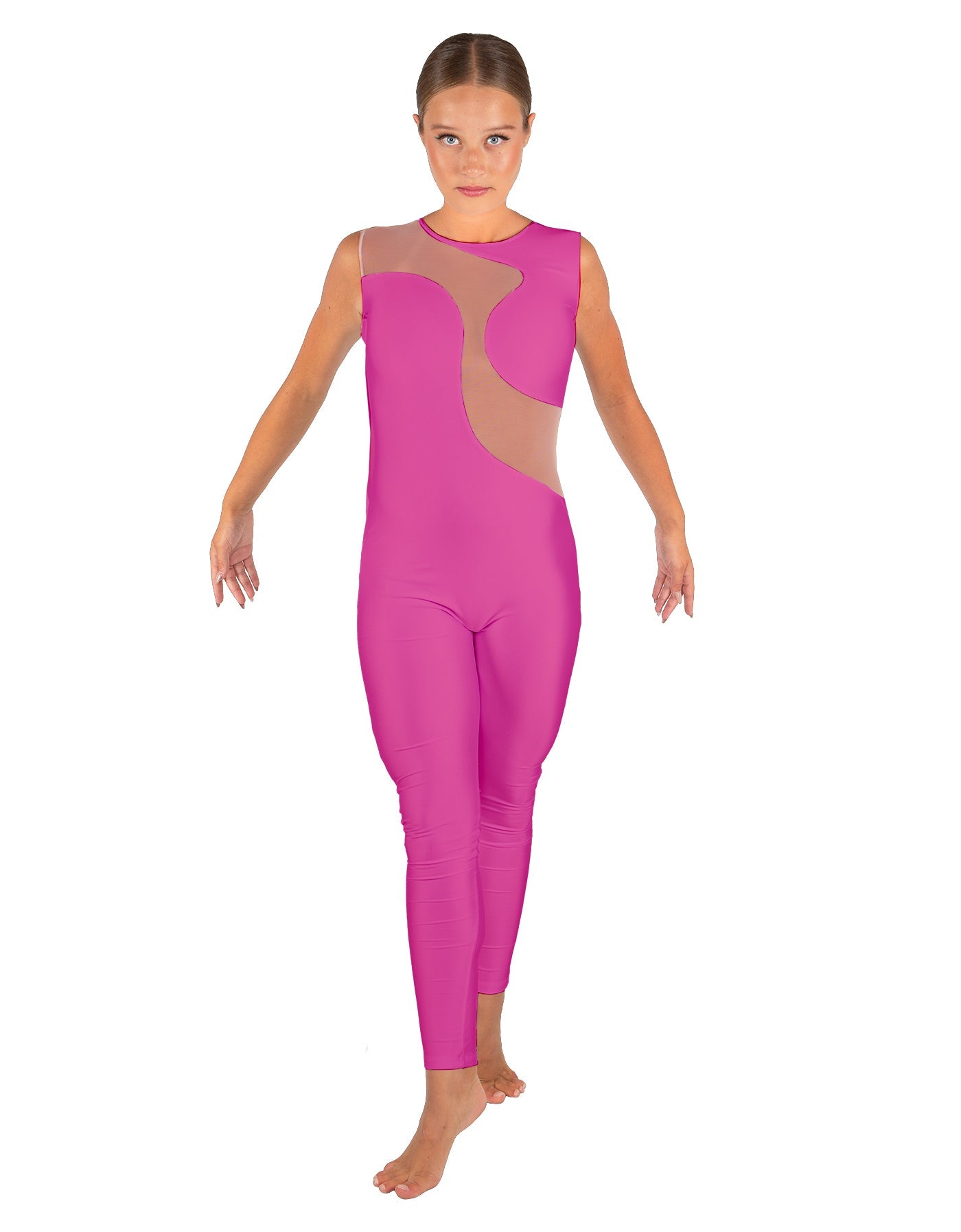 Solid Lycra Shadows Sleeveless Unitard