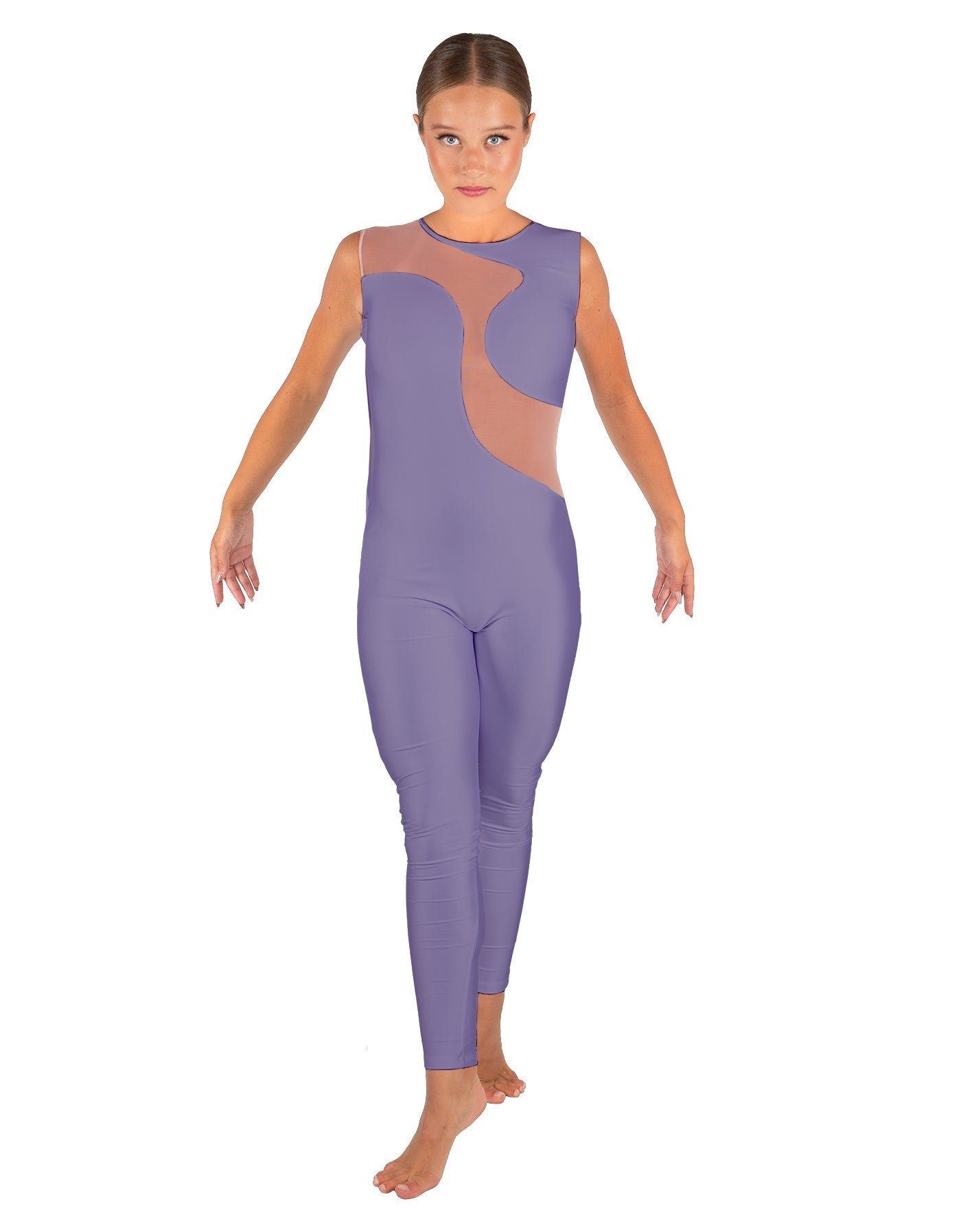 Solid Lycra Shadows Sleeveless Unitard