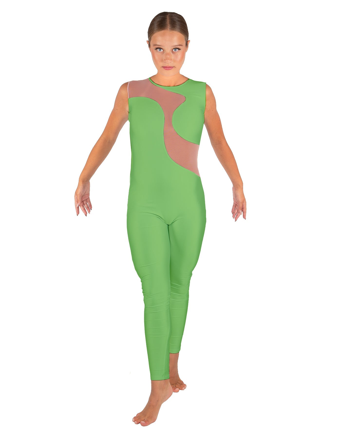 Solid Lycra Shadows Sleeveless Unitard