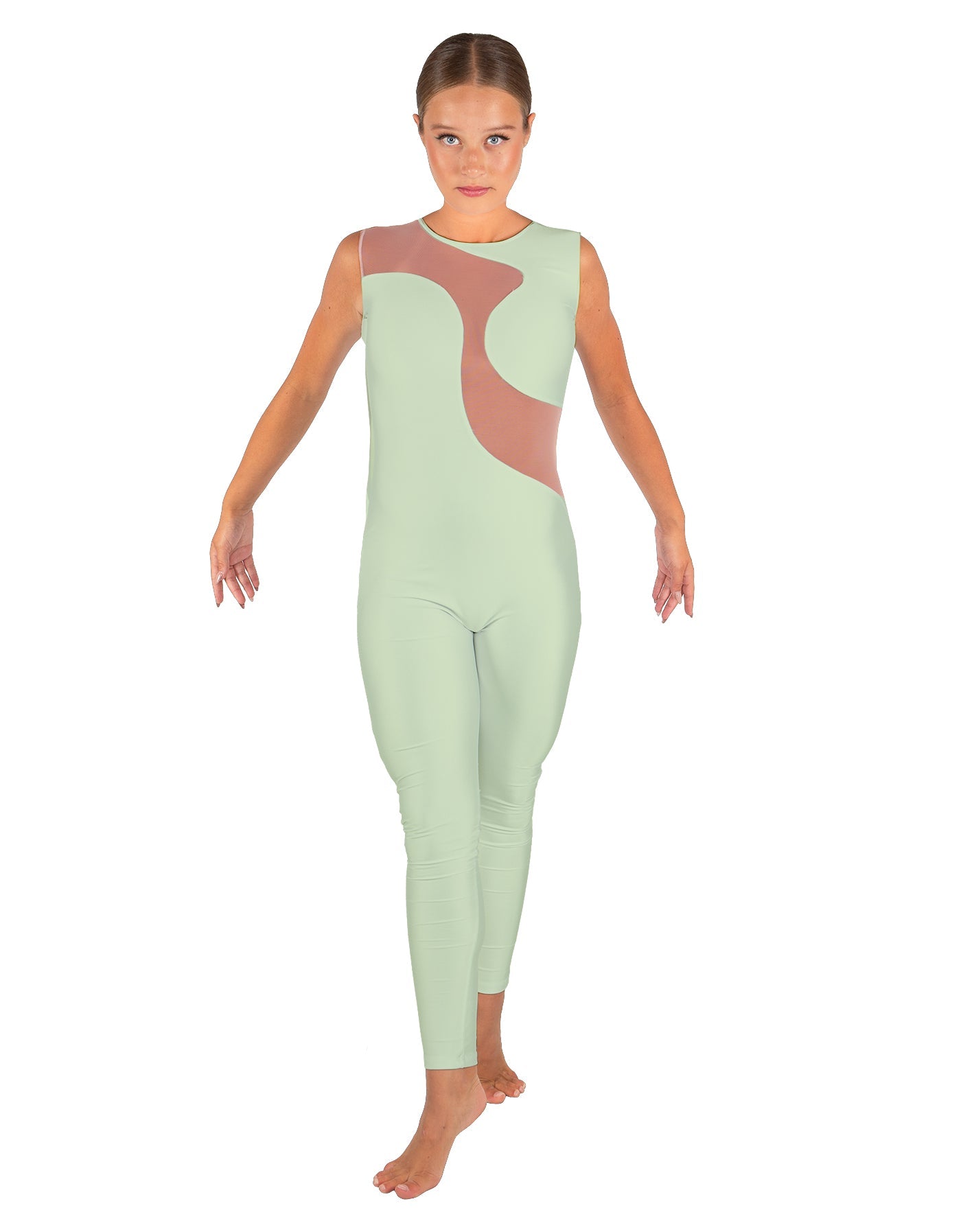 Solid Lycra Shadows Sleeveless Unitard