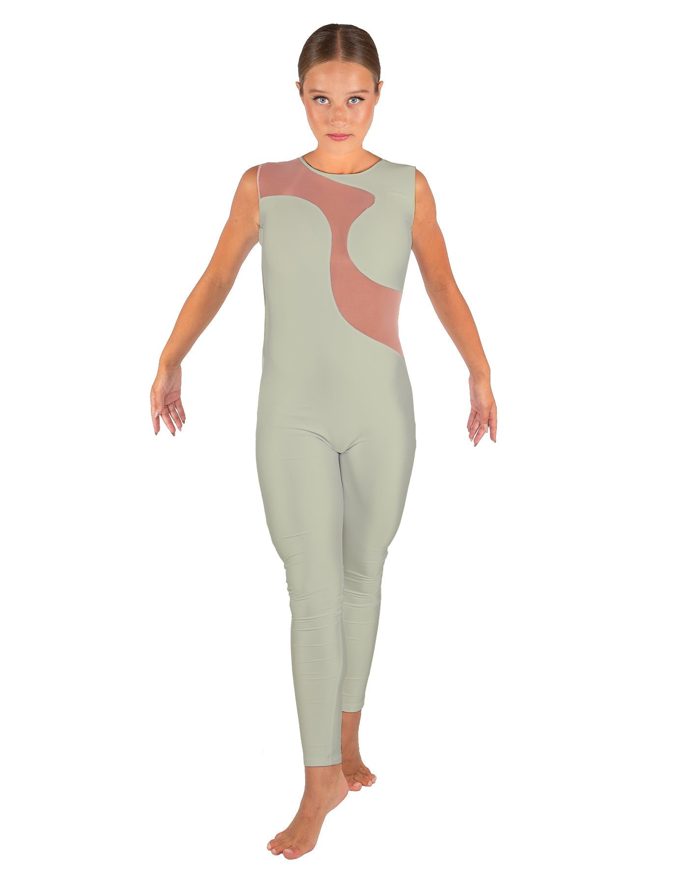 Solid Lycra Shadows Sleeveless Unitard