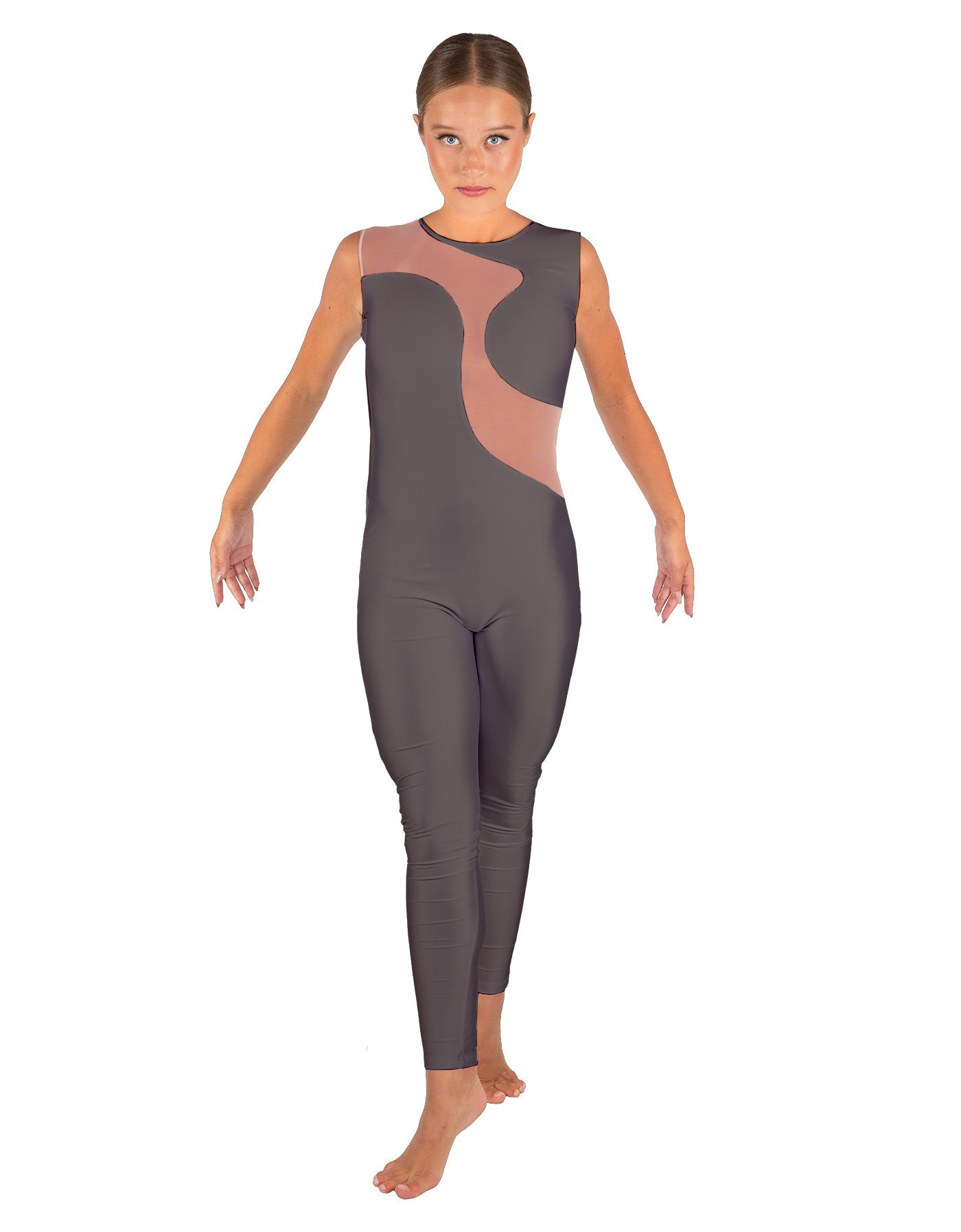 Solid Lycra Shadows Sleeveless Unitard