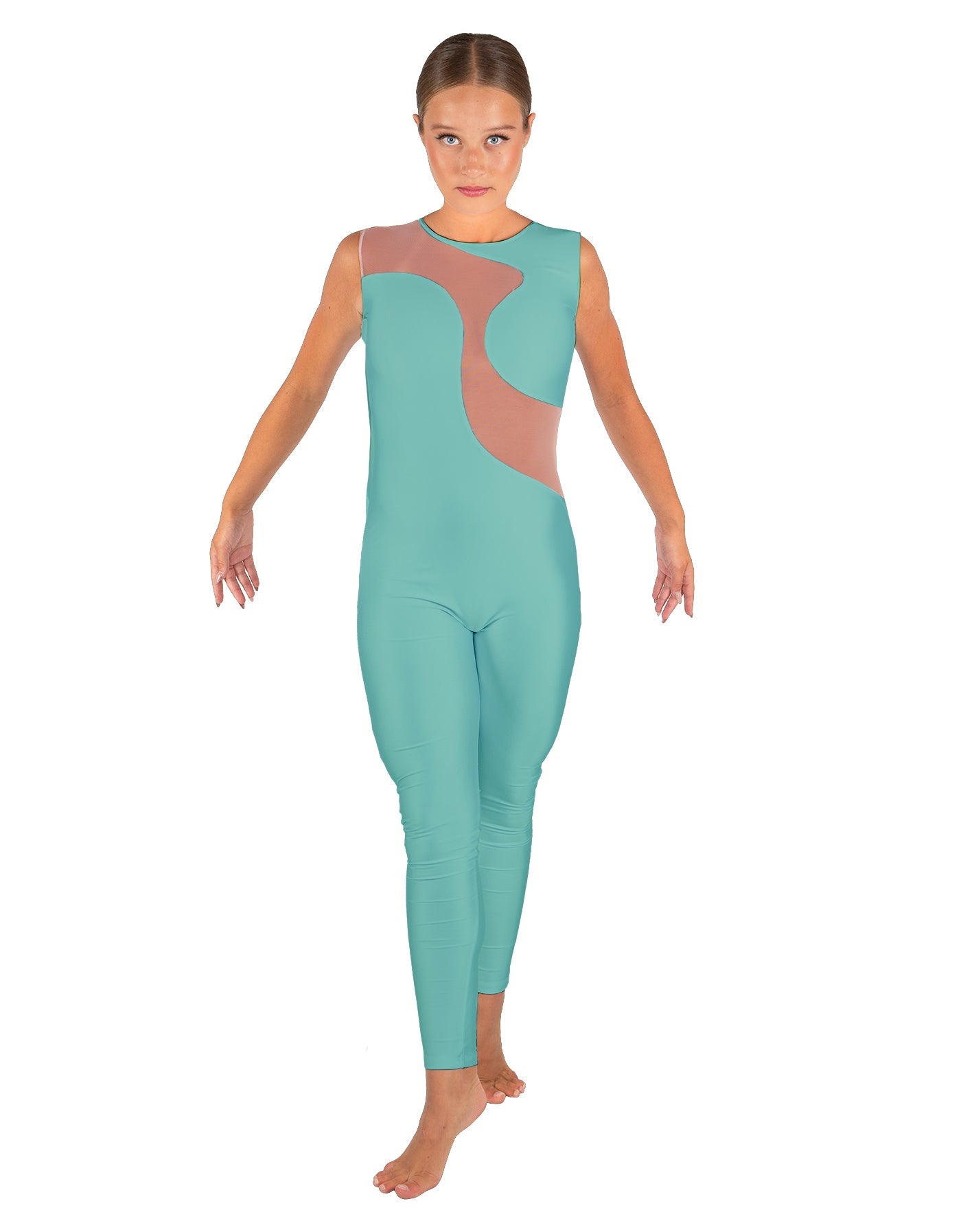 Solid Lycra Shadows Sleeveless Unitard