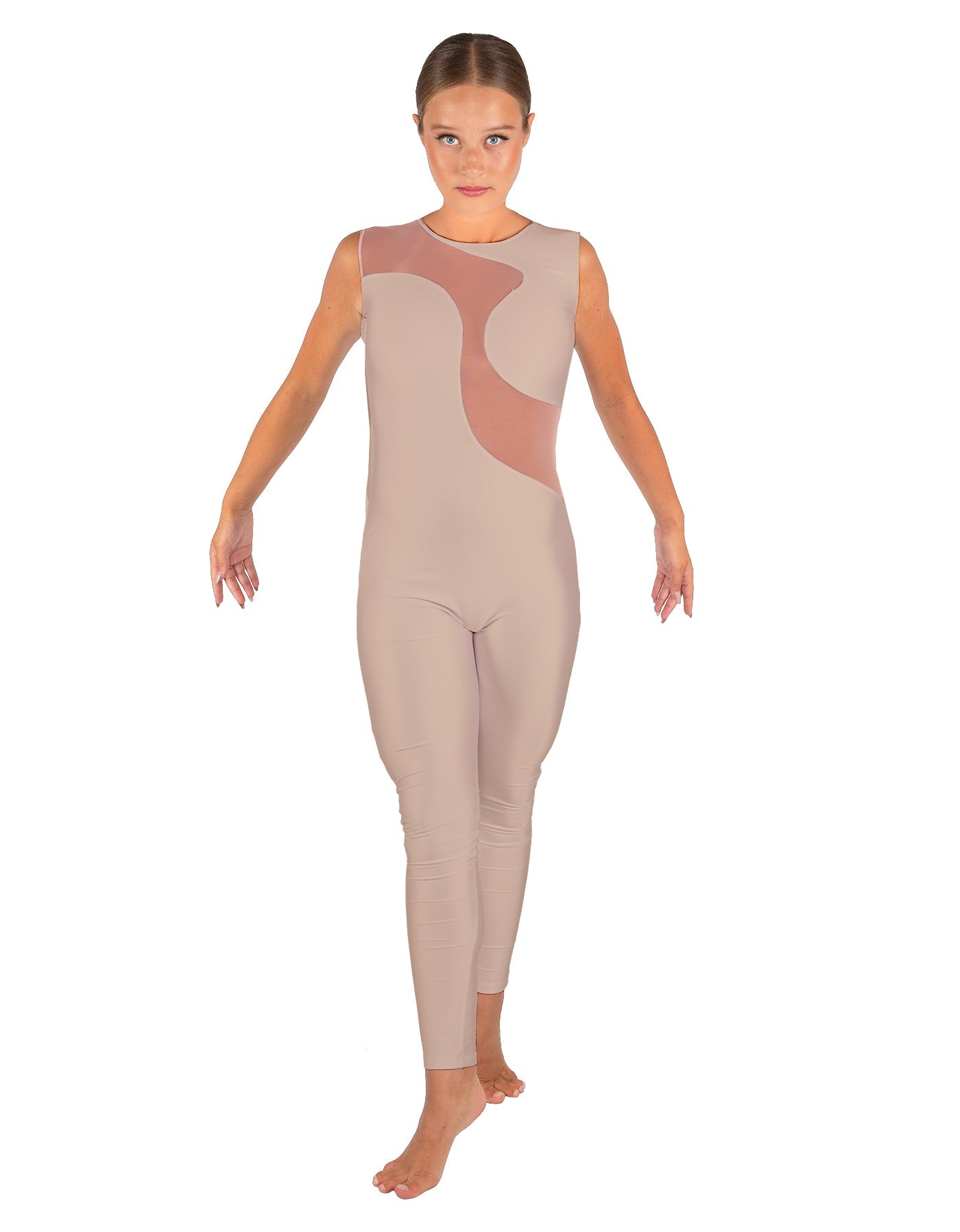 Solid Lycra Shadows Sleeveless Unitard