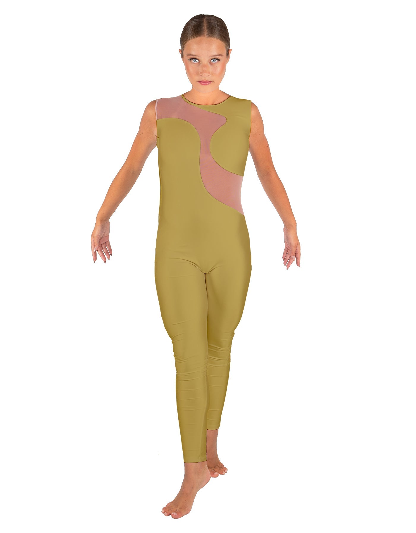 Solid Lycra Shadows Sleeveless Unitard