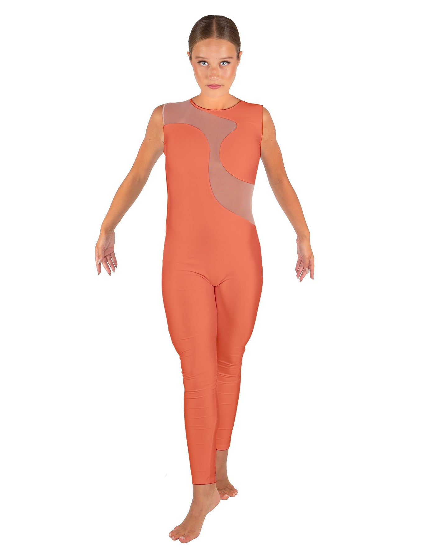 Solid Lycra Shadows Sleeveless Unitard