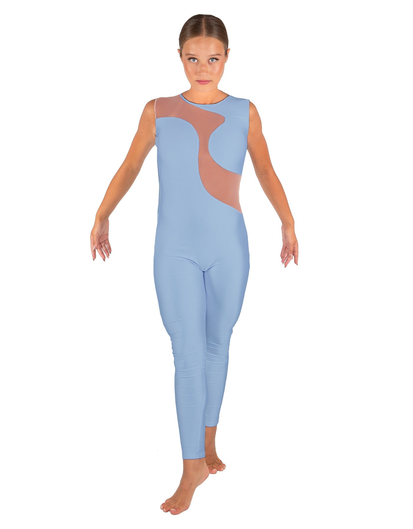 Solid Lycra Shadows Sleeveless Unitard
