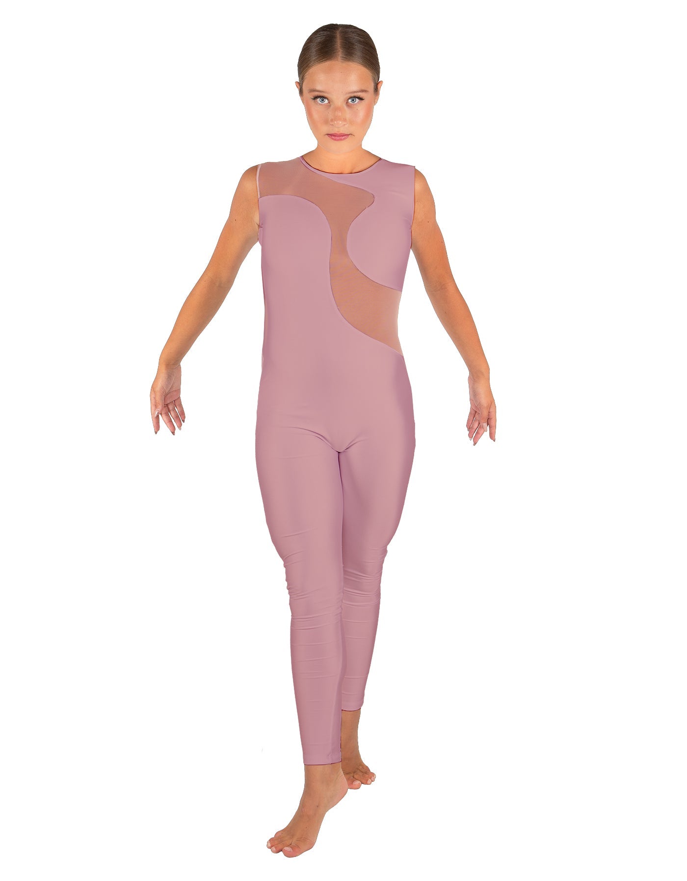 Solid Lycra Shadows Sleeveless Unitard