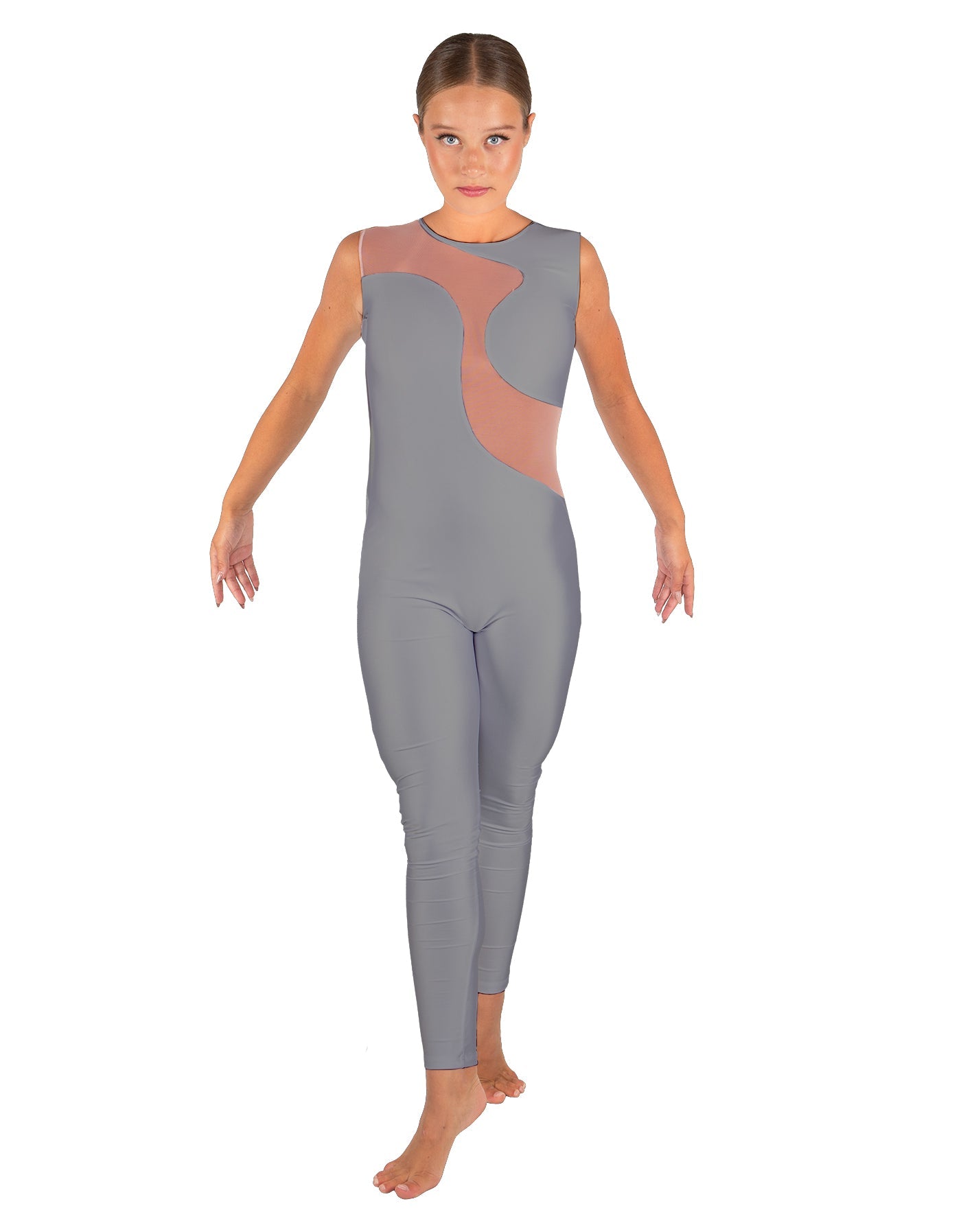 Solid Lycra Shadows Sleeveless Unitard