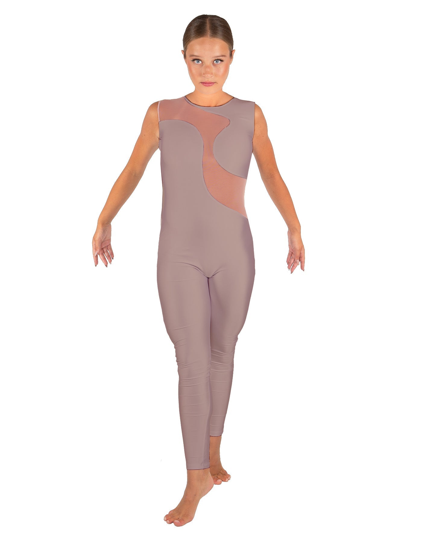 Solid Lycra Shadows Sleeveless Unitard