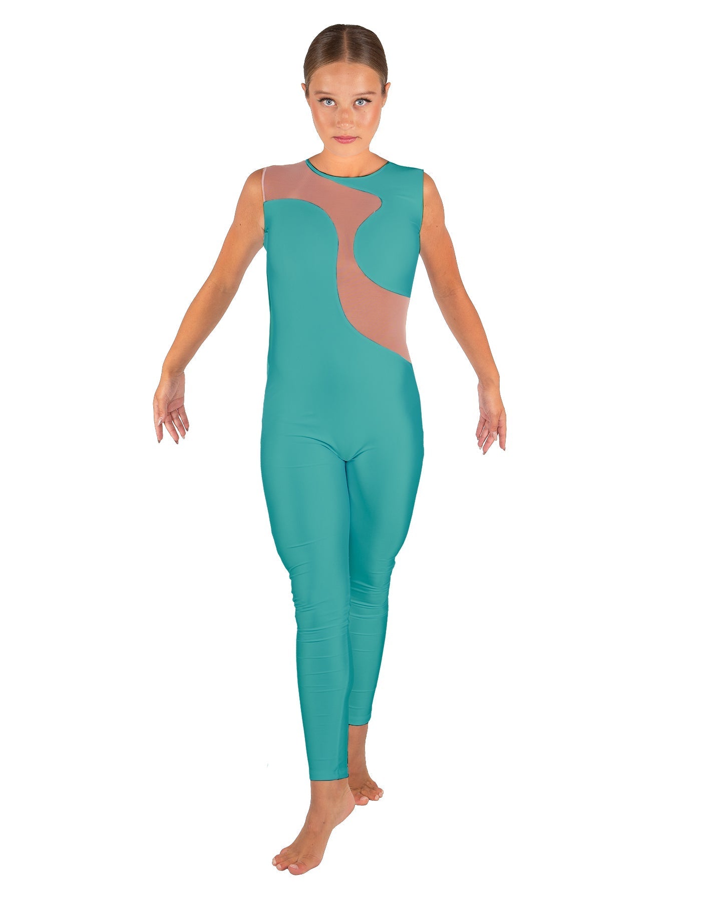 Solid Lycra Shadows Sleeveless Unitard