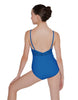 Solid Lycra Cami Leotard Low Mesh Back
