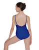 Solid Lycra Cami Leotard Low Mesh Back