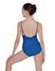 Solid Lycra Cami Leotard Low Mesh Back